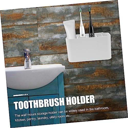 Wall-Mounted Toothbrush Holder Large Bathroom Storage Rack