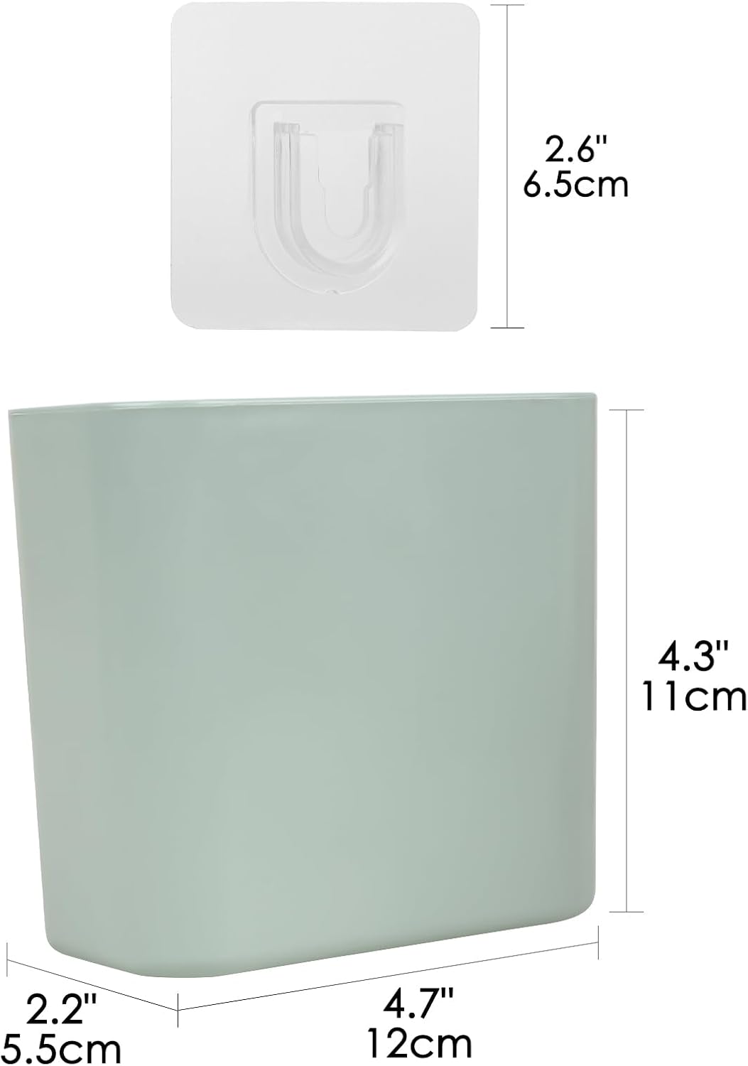 LUEXBOX Premium Wall-Mounted Toothbrush Holder with adhesive for Bathroom Storage