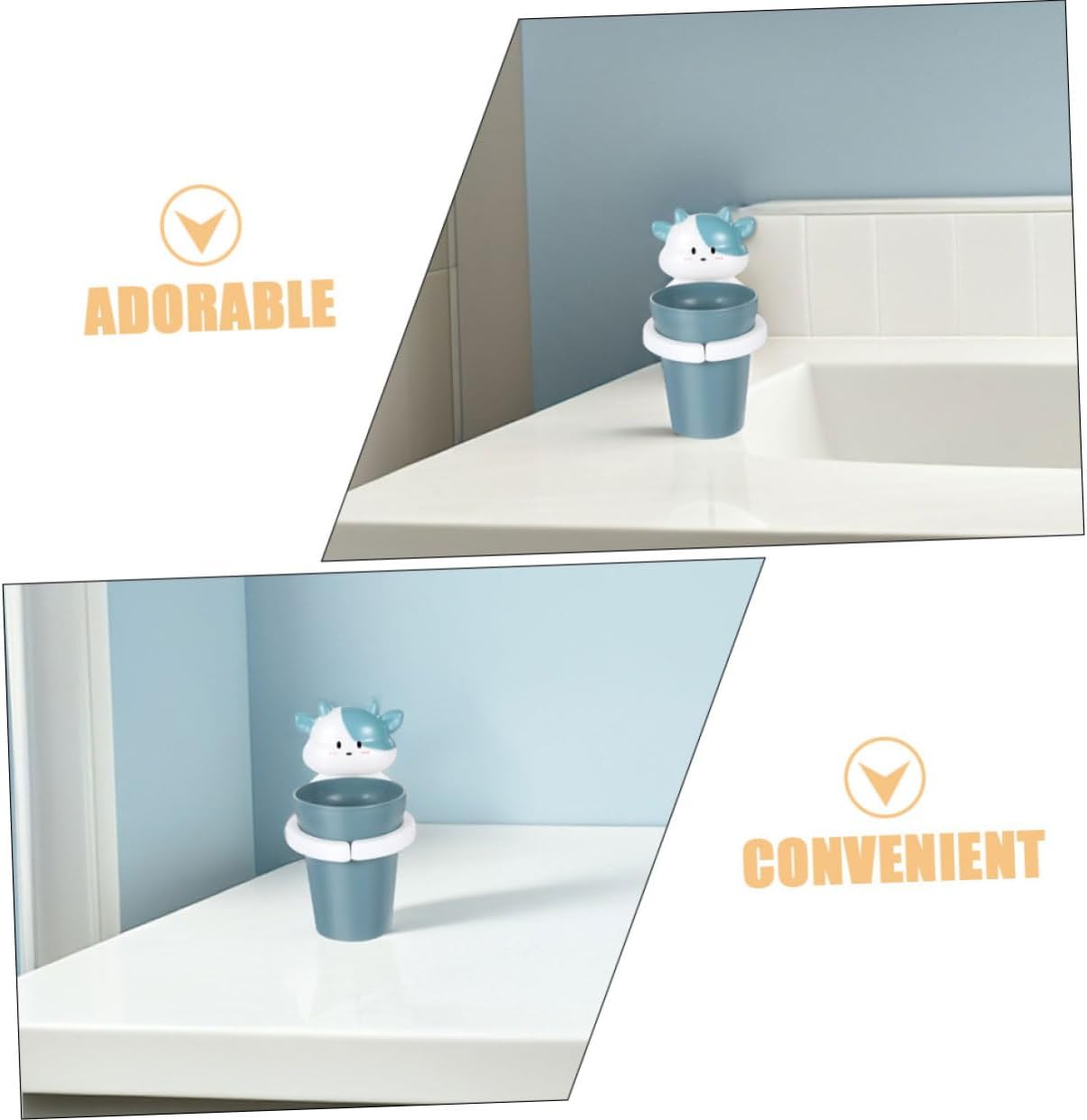 Cute Cartoon Toothbrush Holder Set for Boys and Girls