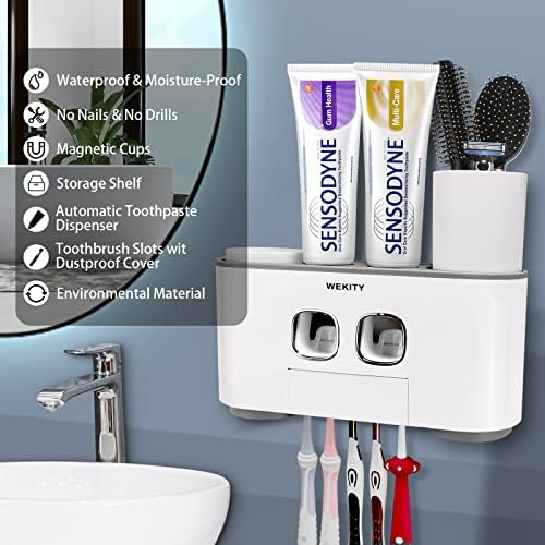 Wekity Multi-Functional Toothbrush Holder