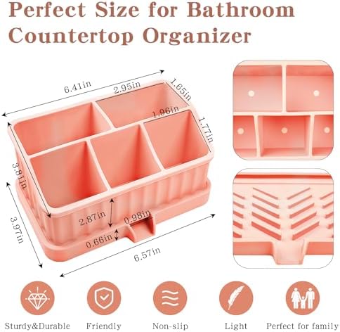 Double Drain Toothbrush Holder with Detachable Bottom by Ayehe