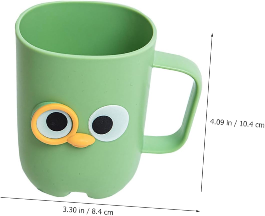 DRESSOOS 2PCS Cartoon Toothbrush Holder Cups for Reusable Storage in Bathroom