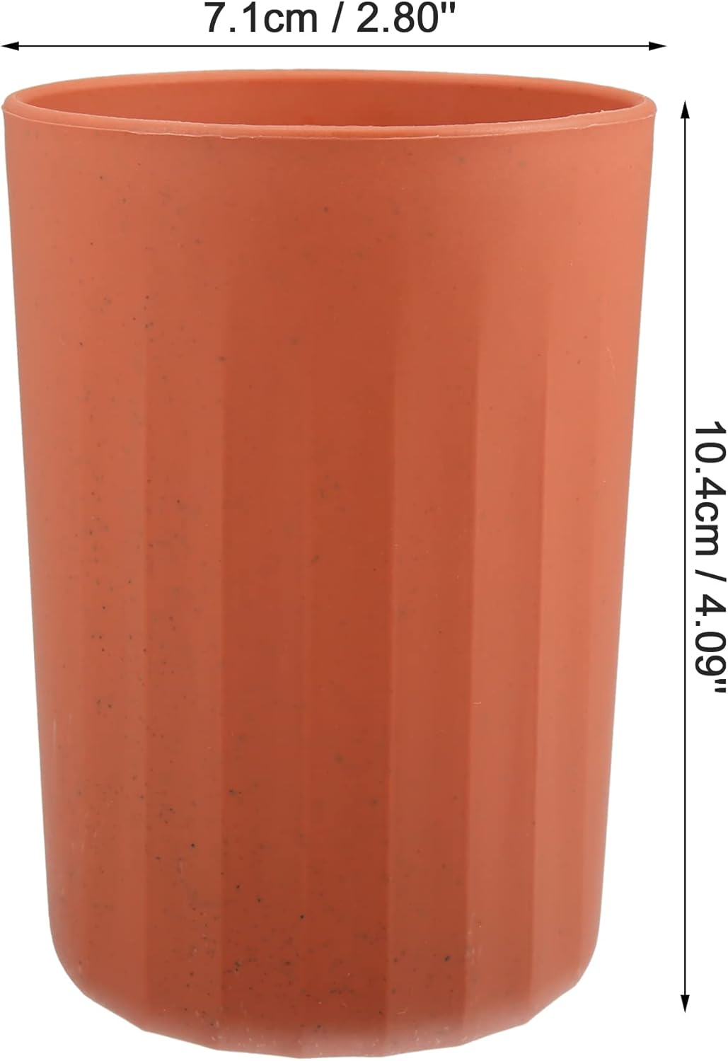 VOCOSTE 1Pc Bathroom Tumbler with Smooth Lines Wheat Straw Cup for Toothpaste