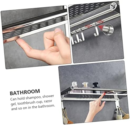 Bathroom Storage Rack Organizer with 360-Degree Rotation