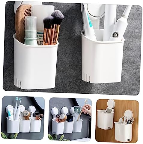 Wall Mounted Suction Cup Toothbrush Holder with Drainage 1