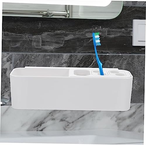 Holidoyo Toothbrush Holder Wall Mount Organizer No Drilling Strong Adhesive