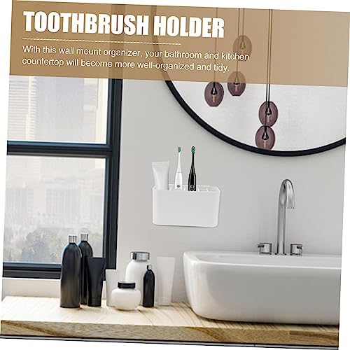 Wall-Mounted Toothbrush Holder Large Bathroom Storage Rack