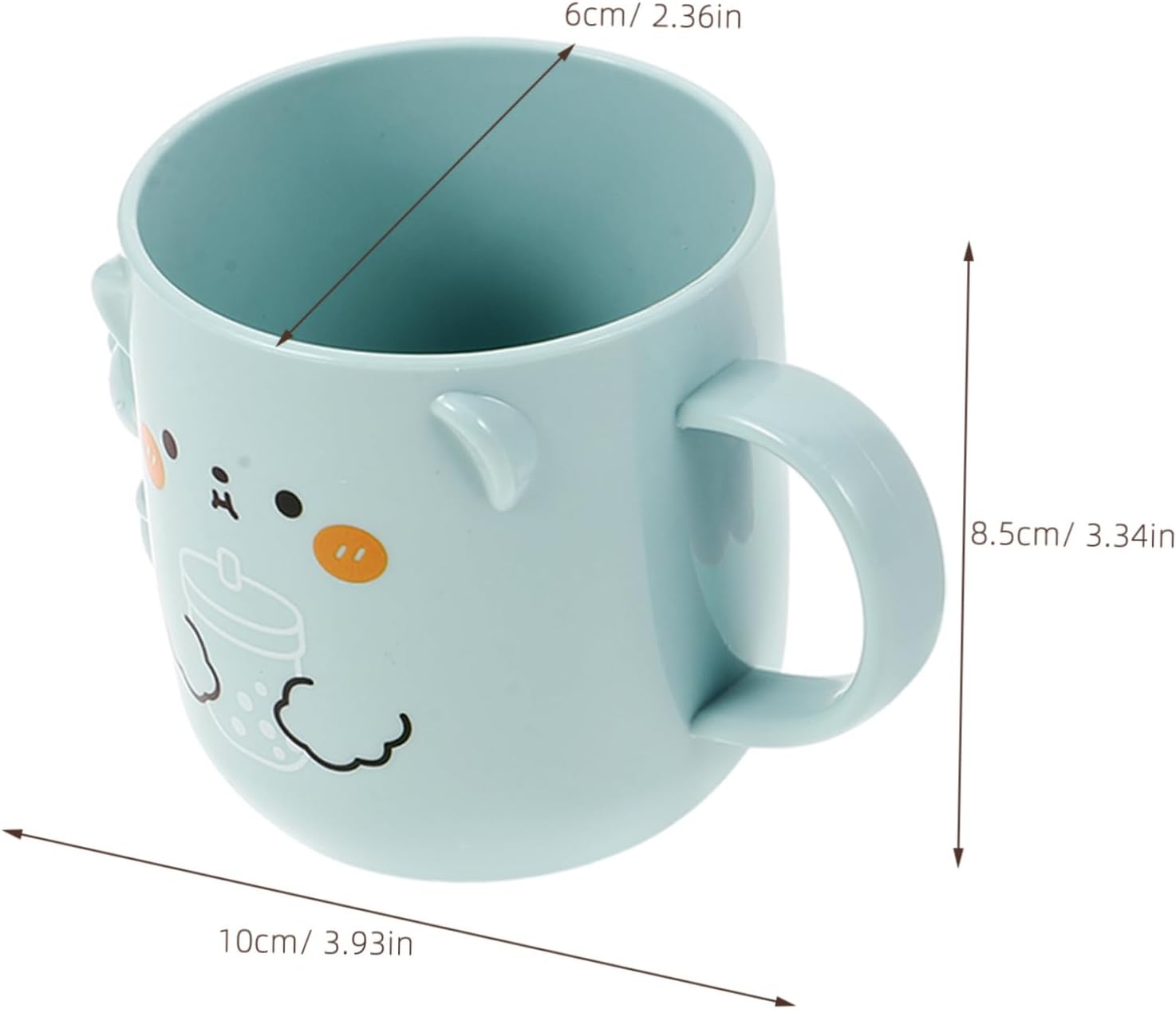 LigigWash 2PCS Cartoon Plastic Toothbrush Cups for Toddlers