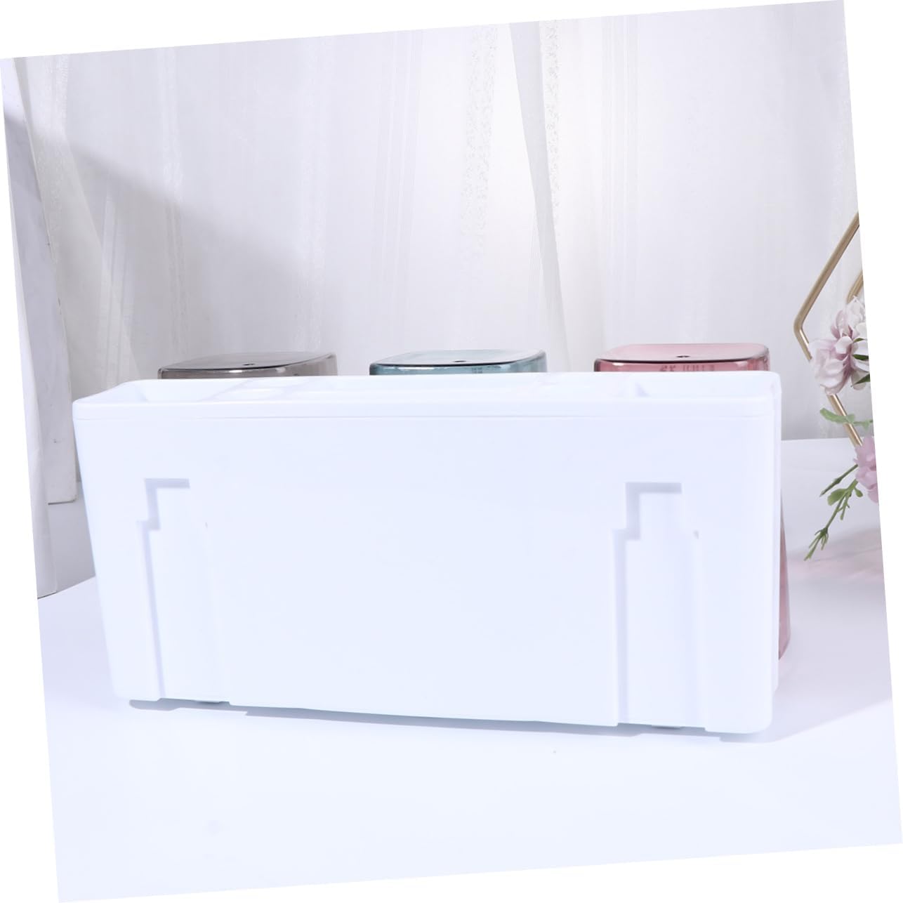 CIIEEO 3 Toothbrush Holder Set White - Mountable Toothpaste Cup Storage Rack
