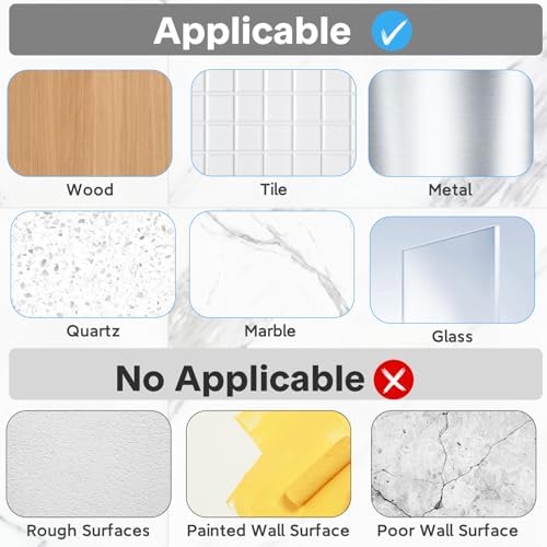 FEPTUASE 4-Piece Adhesive Shower Caddy for Bathroom Kitchen Storage