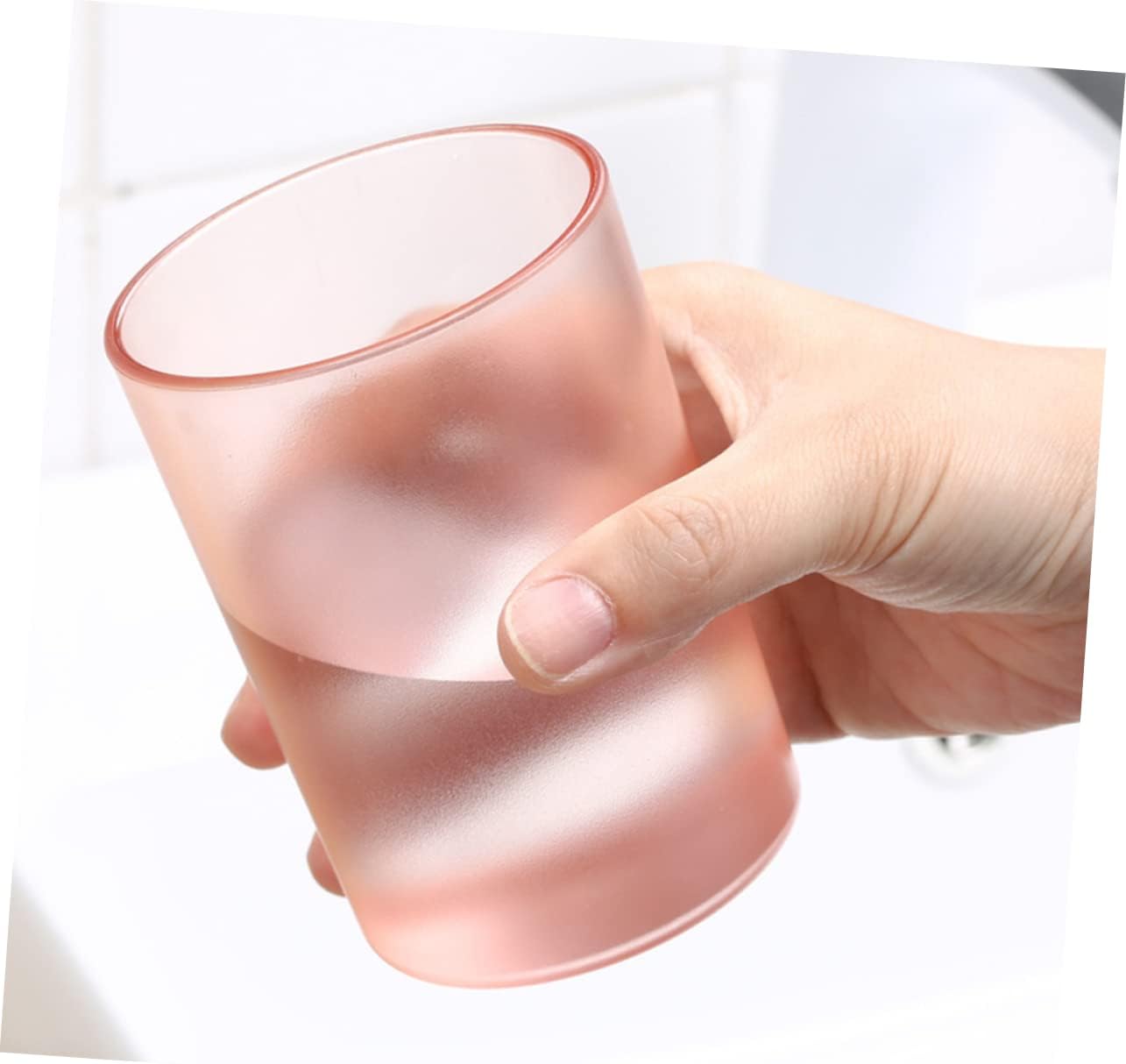 Transparent Toothbrush Cup Water Mug for Bathroom Elegant Sturdy Design