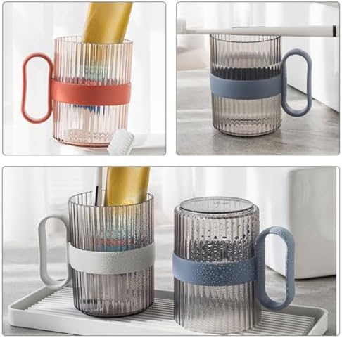 ABOOFAN 4pcs Reusable Toothbrush Cup Holder for Bathroom Mouthwash and Cold Drinks