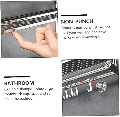 Bathroom Storage Rack Organizer with 360-Degree Rotation