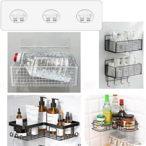 4-Piece Adhesive Shower Caddies for bathrooms