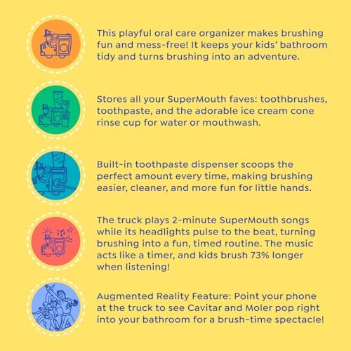 SuperMouth Kids Oral Care Organizer with Music