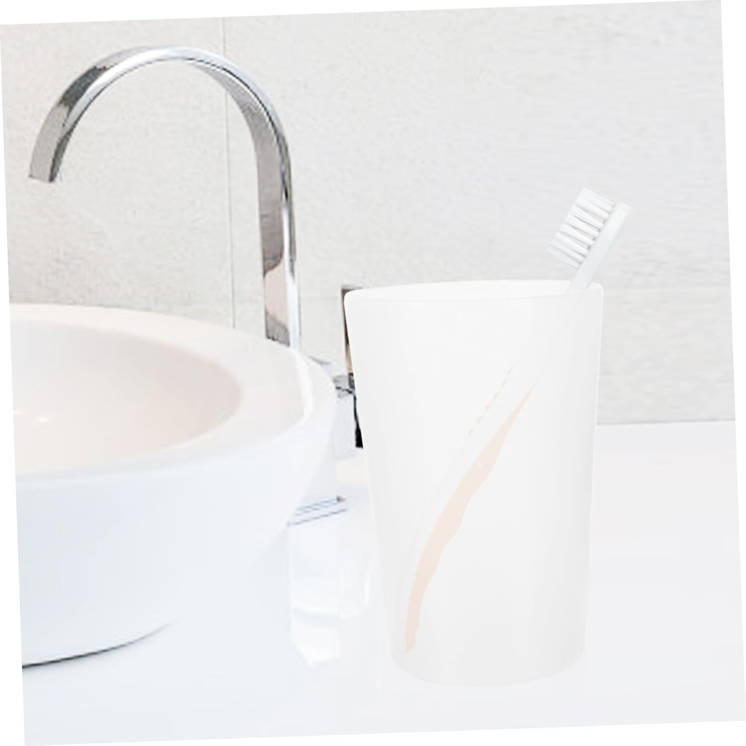 Cabilock 10pcs Reusable Transparent Toothbrush Cups for Bathroom Use