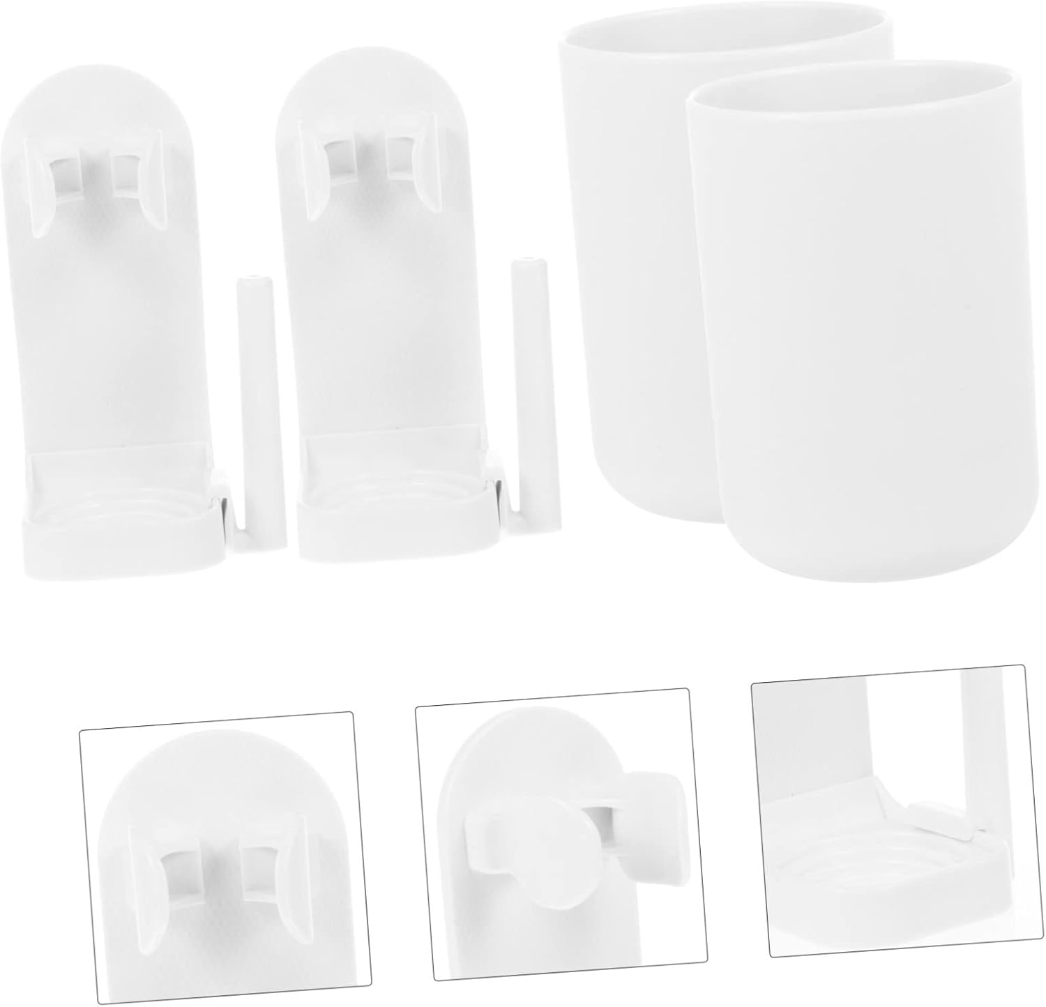 Adjustable Wall-Mounted Electric Toothbrush Holder for Bathrooms with Strong Adhesive