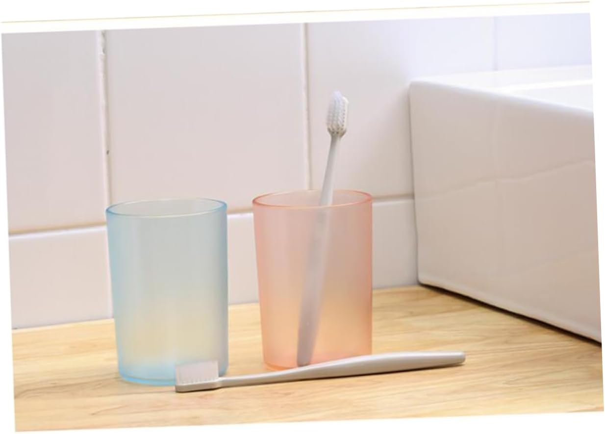 Transparent Toothbrush Cup Water Mug for Bathroom Elegant Sturdy Design