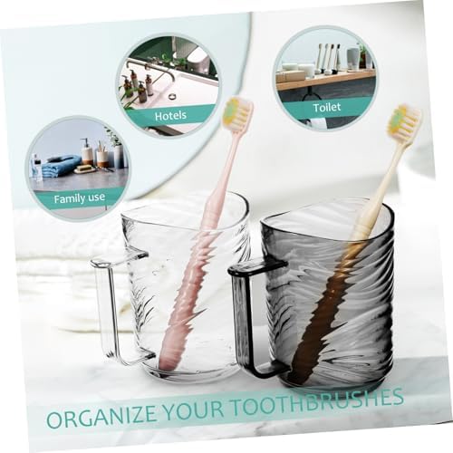 Ergonomic Handle Toothbrush Holder Cups