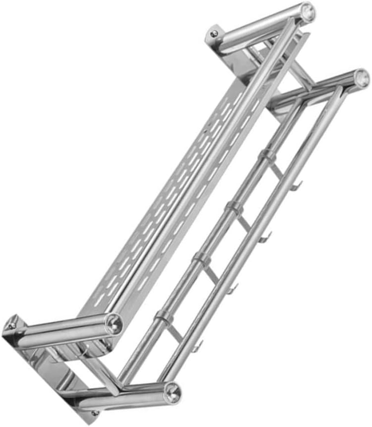 Ciieeo Silver Stainless Steel Bathroom Storage Rack