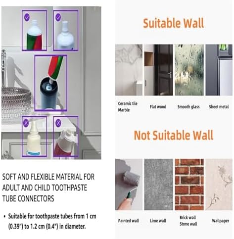 No-Drill Wall-Mounted Toothbrush Holder