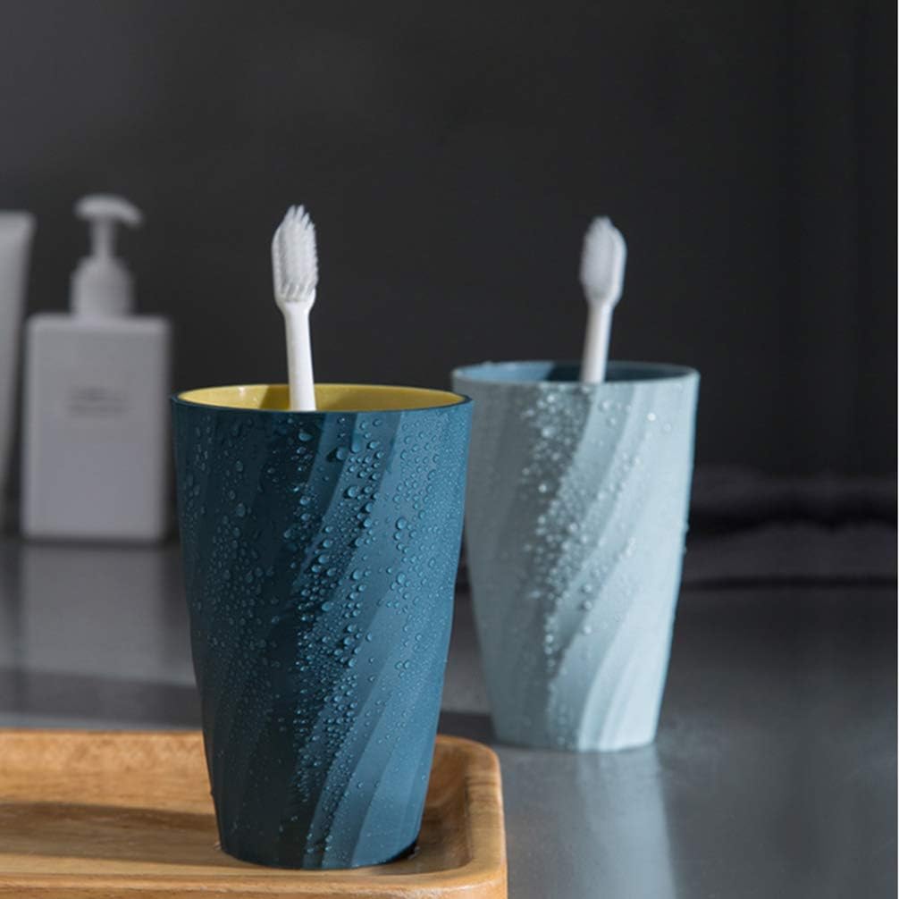 Double-Layer Toothbrush Cup Screw-Thread Design Functional Stylish