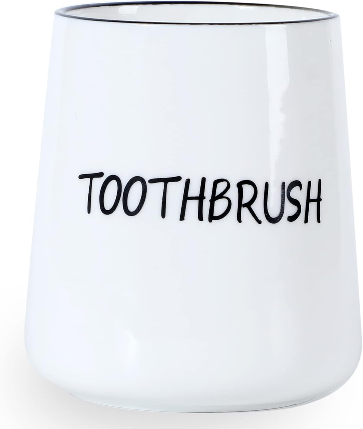 LEETOYI Toothbrush Holder Ceramic 35 Inch White