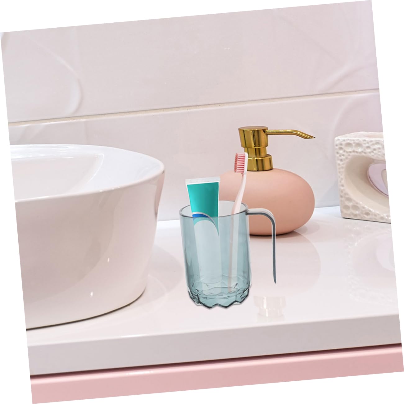 NOLITOY 3pcs Plastic Toothbrush Cups Set Transparent Reusable Bathroom Holder