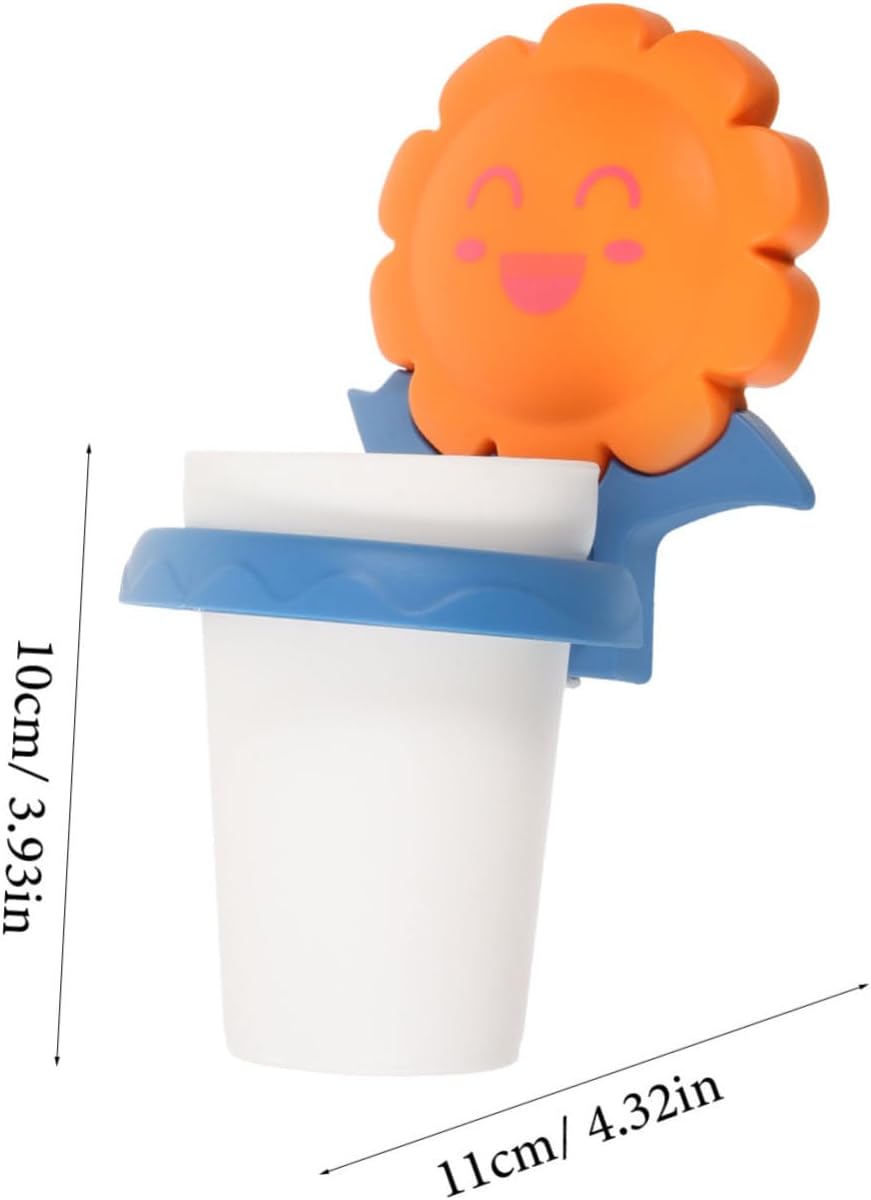 Cute Cartoon Toothbrush Holder Wall Mounted Storage Rack for Bathroom