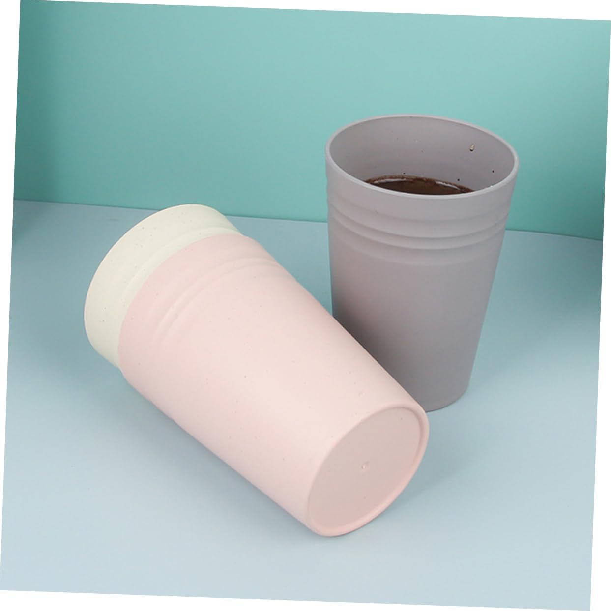 Amosfun Toothbrush Holder Mouthwash Cup Set of 3 Creative Reusable Design