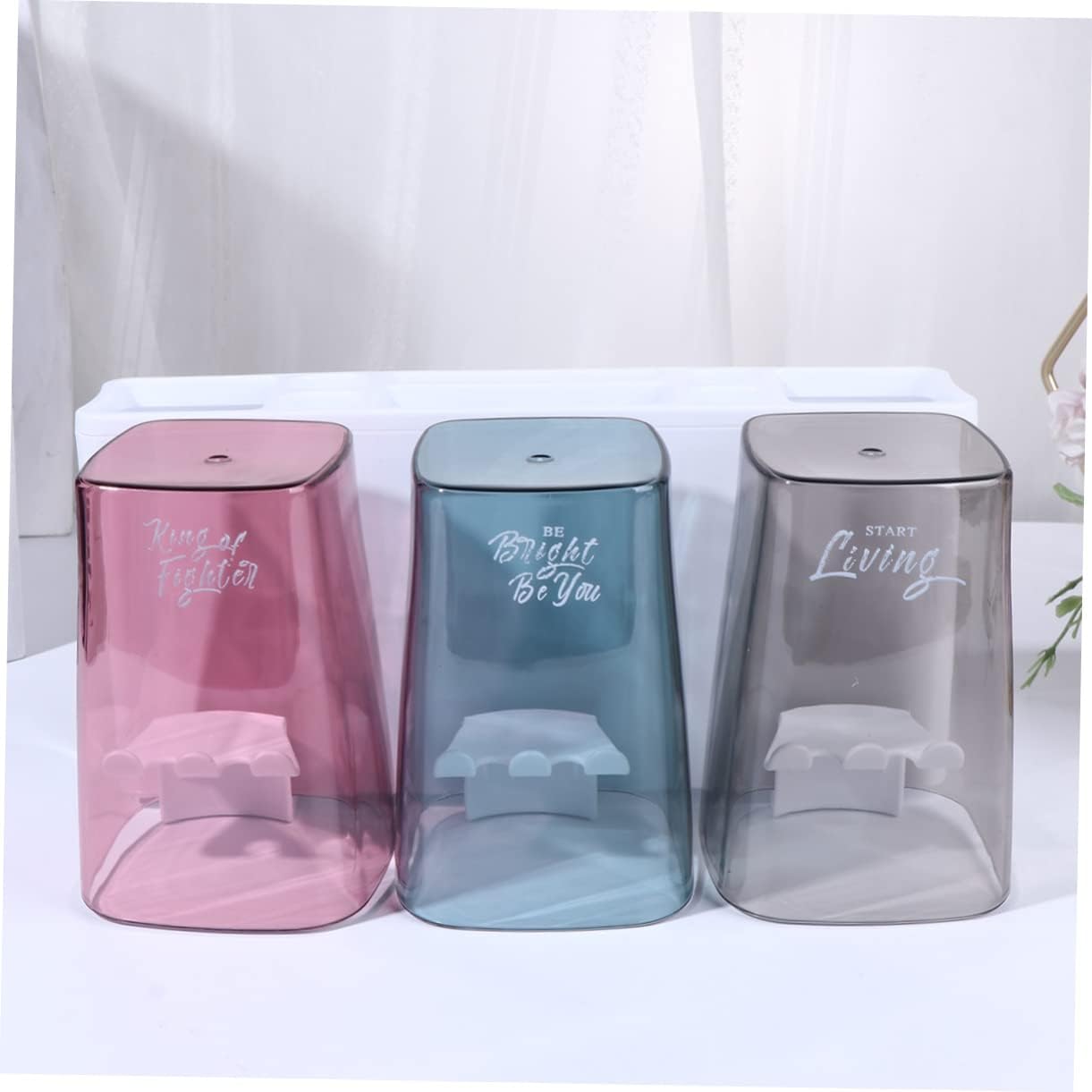 Amosfun Heavy Duty Wall-Mounted Toothbrush Holder