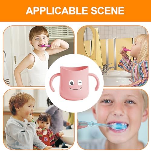Awakentti 2 Pcs Kids Toothbrush Cup with Dinosaur Design