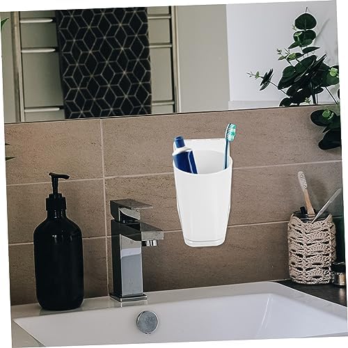 1 Set Wall Mounted Toothbrush Holder with Cup and Comb Stand