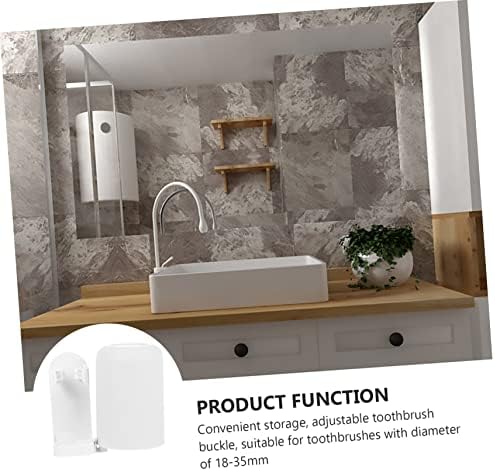 Adjustable Wall-Mounted Electric Toothbrush Holder for Bathrooms with Strong Adhesive