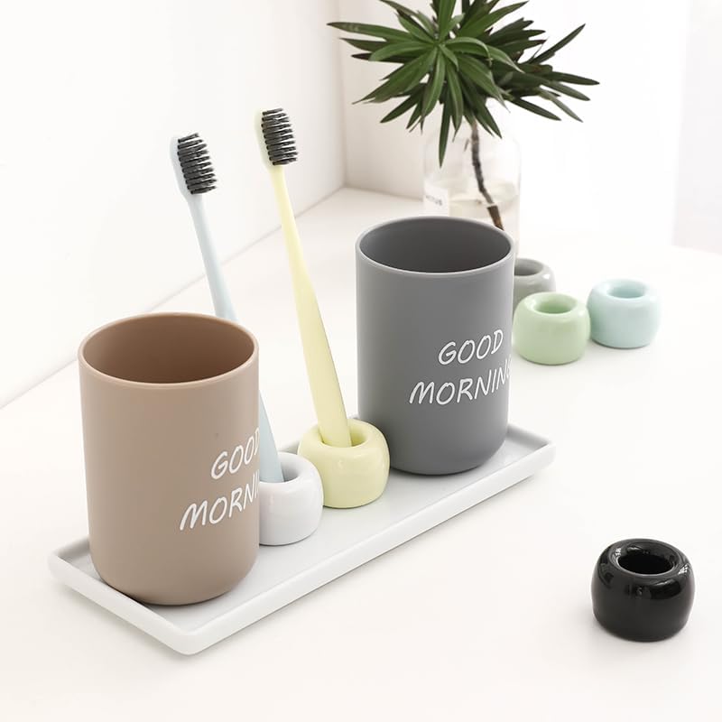 Mini Ceramic Toothbrush Holder Set