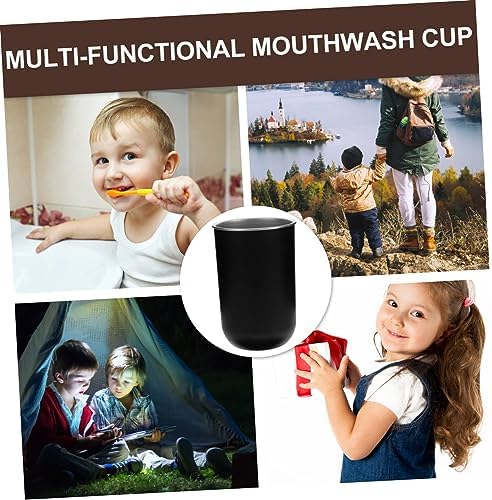 Pam ingono Stainless Steel Toothbrush Cup 350ml Black