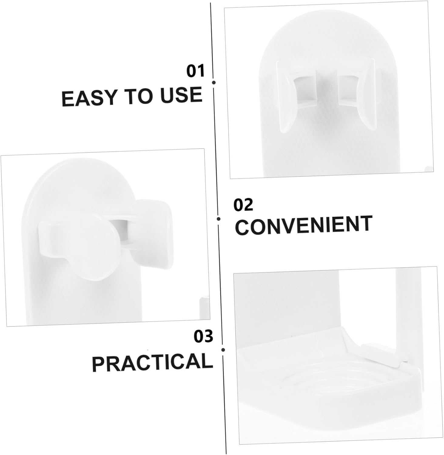2-Pack Wall-Mounted Toothbrush Holders Set