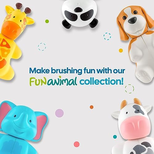 Flipper Fun Animal Toothbrush Cover - Suction Cup Holder for Kids