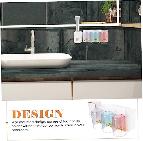 Space-Saving Wall-Mounted Toothbrush Toothpaste Organizer for Bathroom