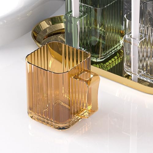 2 in 1 Toothbrush Cup with Transparent Strip Design