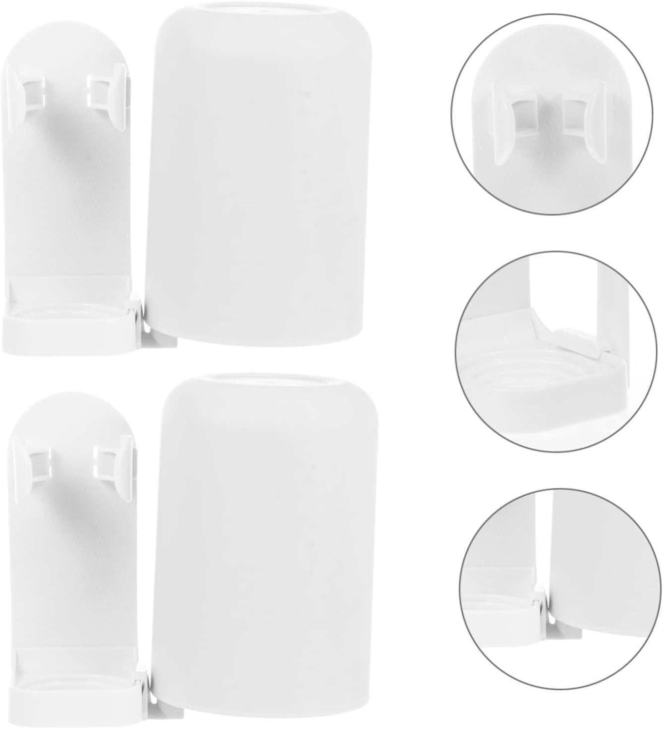 Space-Saver Wall-Mounted Electric Toothbrush Holder 2-Piece Set 1