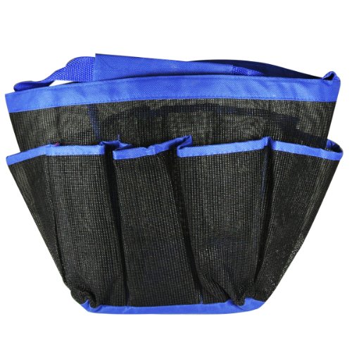 Wrapables Portable Mesh Shower Tote Bag Blue 1