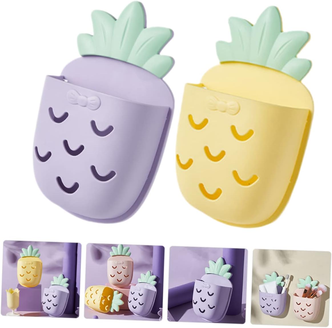 Stylish Pineapple Toothbrush Organizer
