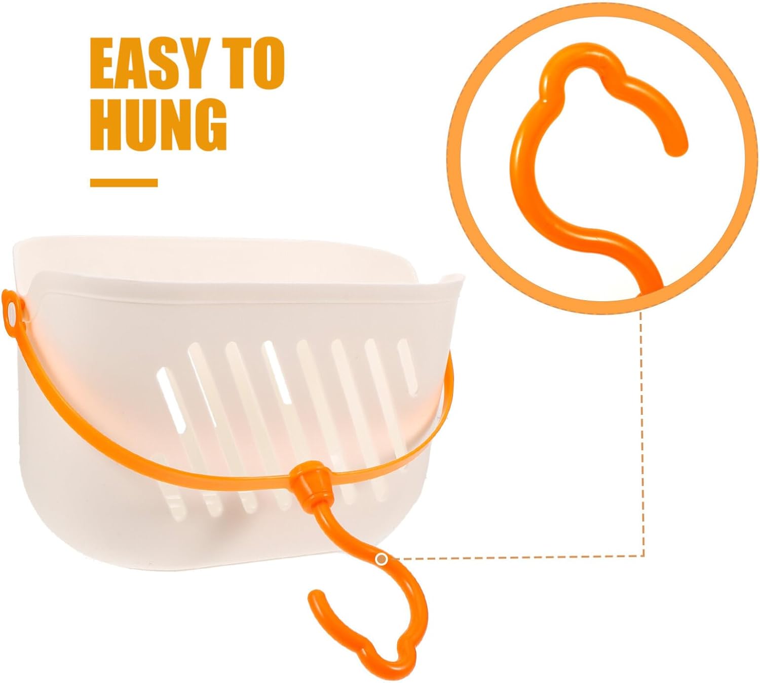 PRETYZOOM Plastic Hanging Shower Basket with Hooks