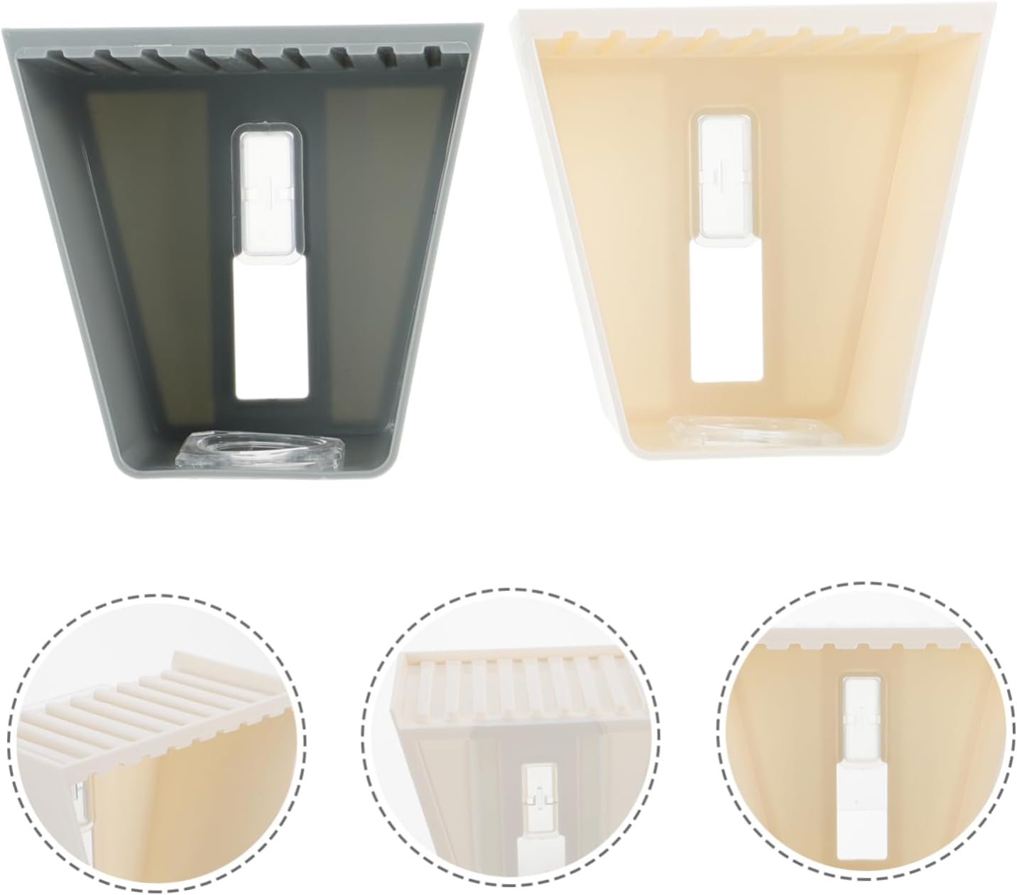 Wakauto 2pc Wall-Mounted Shampoo Hooks
