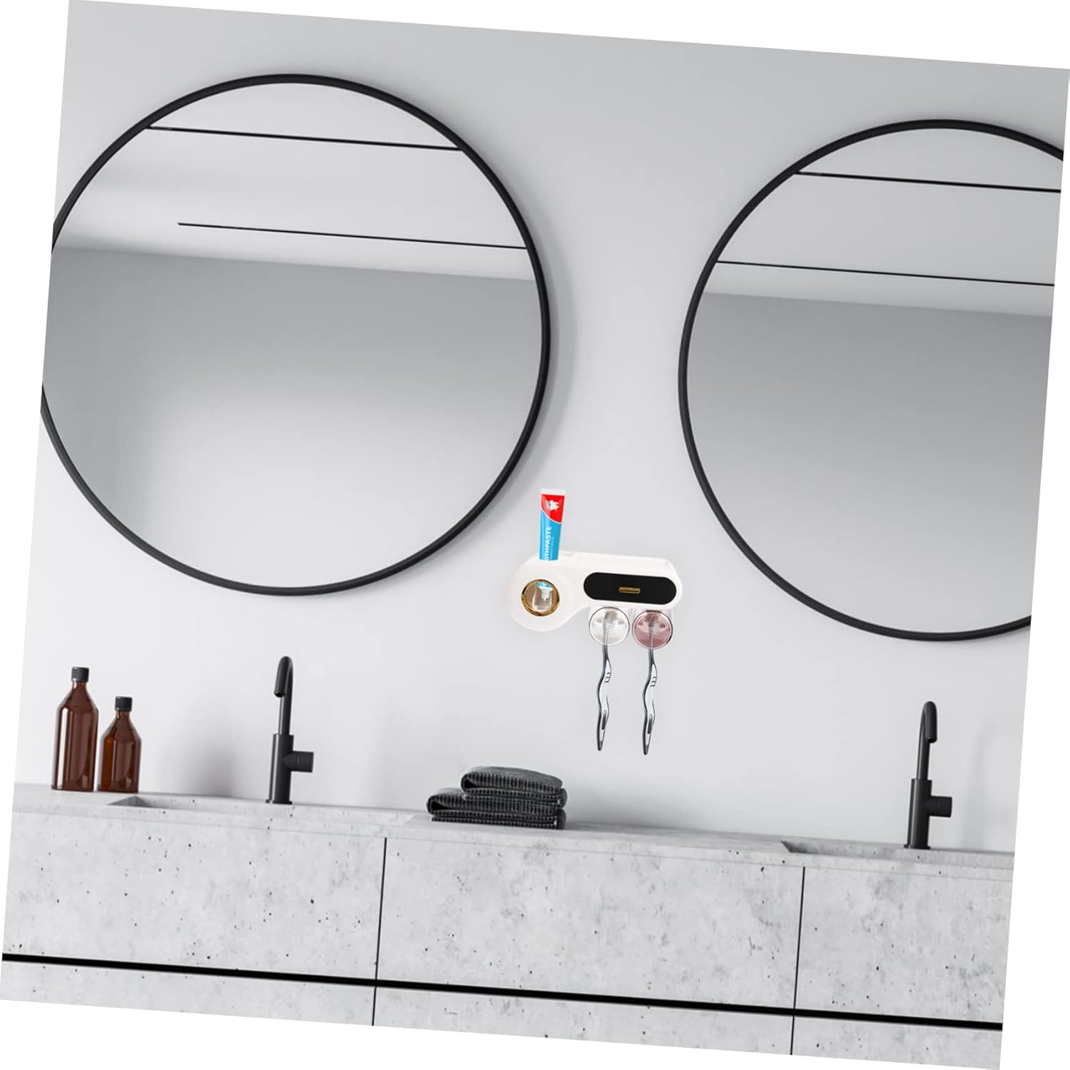Multi-Use Wall-Mounted Organizer for Toothbrushes More