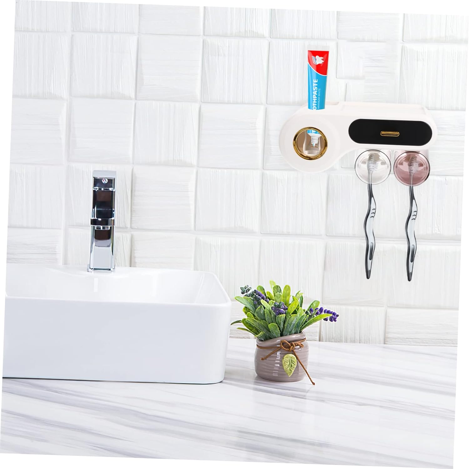 Multi-Use Wall-Mounted Organizer for Toothbrushes More