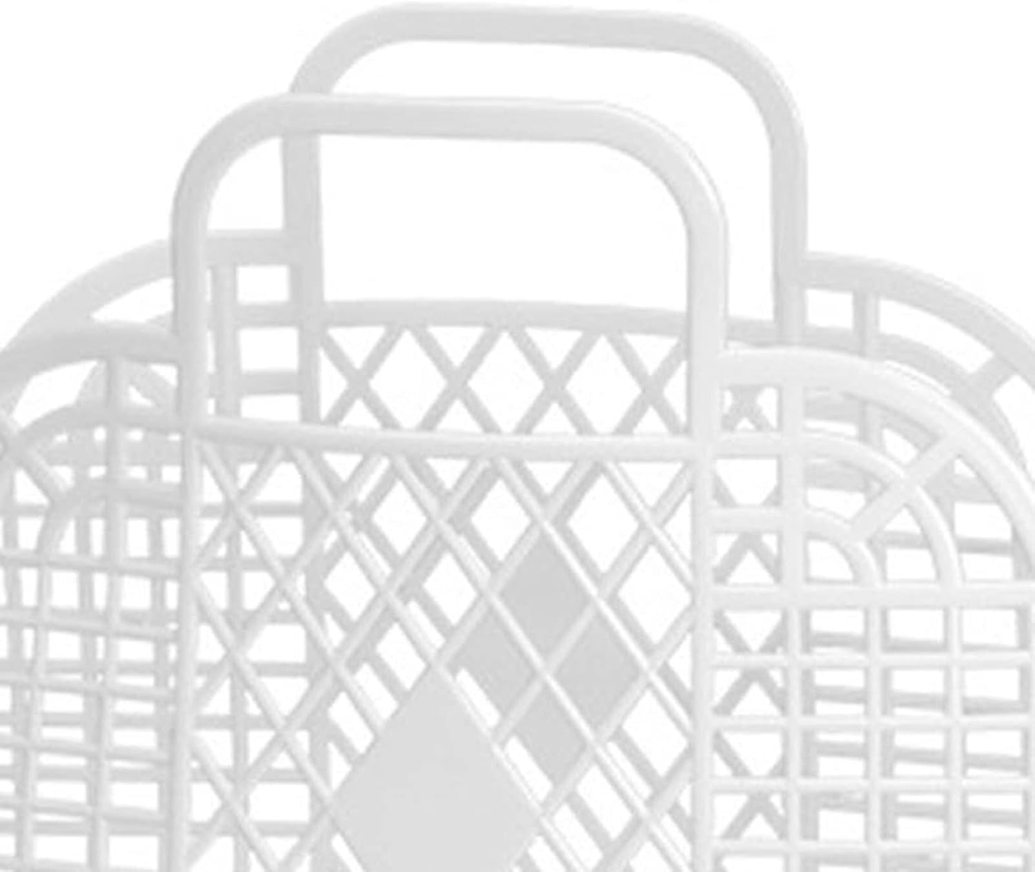 Foldable Plastic Shower Caddy with Handle Portable Multifunctional White Basket