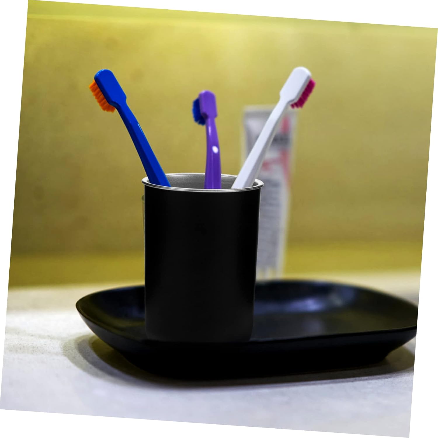 Pam ingono Stainless Steel Toothbrush Cup 350ml Black
