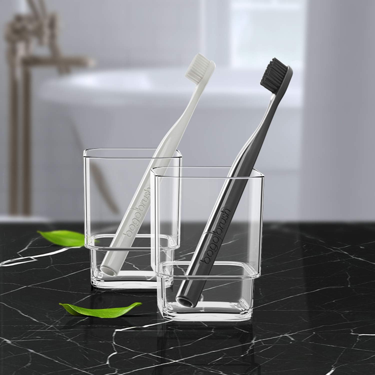 Premium Wall-Mounted Toothbrush Organizer Tumbler Easy to Use Durable